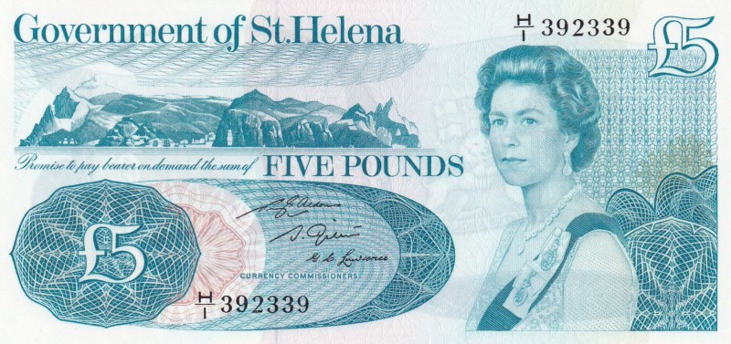 Saint Helena, 5 Pounds, 1981, UNC, p7b
Queen Elizabeth II. Potrait