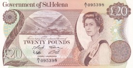 Saint Helena, 20 Pounds, 1986, UNC, p10a
Queen Elizabeth II. Potrait