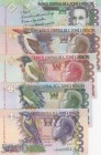 Saint Thomas & Prince, 5.000-10.000-20.000-50.000-100.000 Dobras, 1996/2013, UNC, p65a, p66d, p67e, p68e, p69c, (Total 5 banknotes)