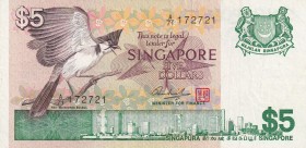 Singapore, 5 Dollars, 1976, XF, p10