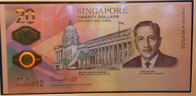 Singapore, 20 Dollars, 2019, UNC, pNew, FOLDER
Commemorative banknote