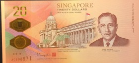 Singapore, 20 Dollars, 2019, UNC, pNew
Polymer plastics banknote