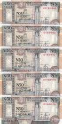 Somalia, 50 Shillings, 1991, UNC, pR2, (Total 5 banknotes)
REPLACEMENT