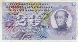 Switzerland, 20 Franken, 1967, VF, p46o
Rare