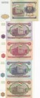 Tajikistan, 1-5-10-20-100 Ruble, 1994, UNC, p1a, p2a, p3a, p4a, p6a, (Total 5 banknotes)