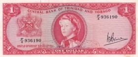Trinidad & Tobago, 1 Dollar, 1964, AUNC, p26c
Queen Elizabeth II. Potrait