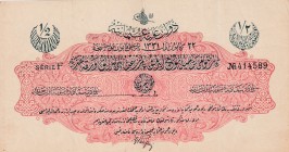 Turkey, Ottoman Empire, 1/2 Livre, 1916, XF, p82, Talat / Panfili
V. Mehmed Reşad Period, A.H.: December 22, 1331, signature: Talat and Panfili