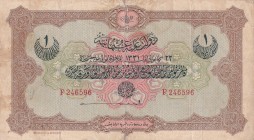 Turkey, Ottoman Empire, 1 Livre, 1912, FINE, p83
V. Mehmed Reşad Period, AH: 22 December 1331, sign: Talat and Panfili, There are small openings at t...