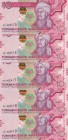 Turkmenistan, 10 Manat, 2012, UNC, p31, (Total 5 consecutive banknotes)