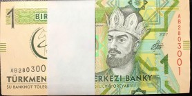 Turkmenistan, 1 Manat, 2017, UNC, p36, BUNDLE
Commemorative banknote