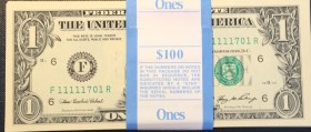 United States of America, 1 Dollar, 2006, UNC, p523a, (Total 50 banknotes)
From Same Pack, Beatuful serial number