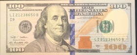 United States of America, 100 Dollars, 2009, XF, p535
Error-Cut error