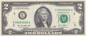 United States of America, 2 Dollars, 2013, UNC, p538
Repeat nice serial number