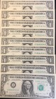 United States of America, 1 Dollar, 1981/1988/1995, UNC, (Total 9 banknotes)
Very rare, Radar Team