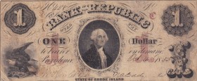United States of America, 1 Dollar, 1853, FINE,
Bank of The Republic, State of Rhode Island