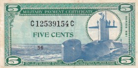 United States of America, 5 Cents, XF,
Military Payment Certificate Series 681