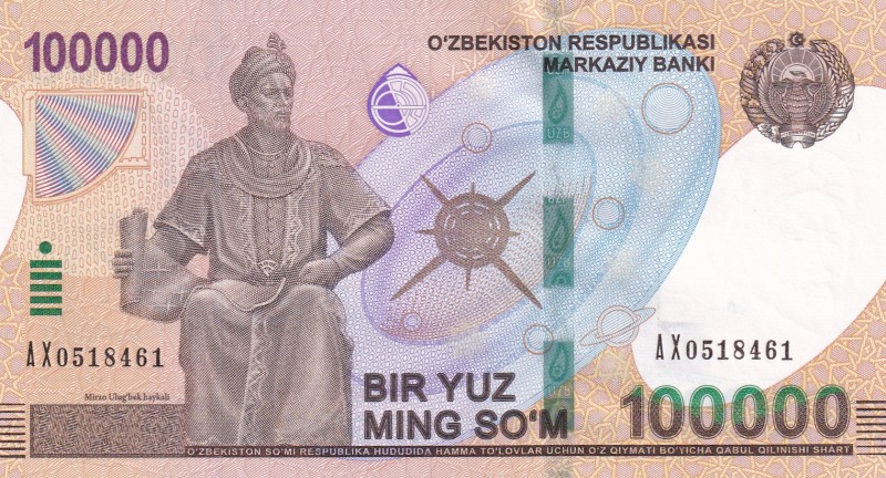 Uzbekistan, 100.000 Som, 2019, UNC, pNew