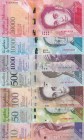 Venezuela, 10-50-100-500-1.000-10.000-20.000 Bolivares, UNC, (Total 7 banknotes)
10 Bolivares, 2009; 50 Bolivares, 2015; 100 Bolivares, 2015; 500 Bol...