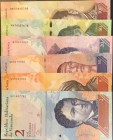 Venezuela, 2-5-10-20-50-100 Bolivares, 2013/2014, UNC, p88f, p89f, p90d, p91f, p92k, p93g, (Total 6 banknotes)