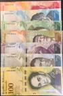 Venezuela, 100-500- 1.000-2.000-5.000-10.000-20.000, 2016/2017, UNC, pNew, (Total 7 banknotes)