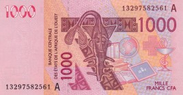 West African States, 1.000 Francs, 2003, UNC, p115Aa
'A'' Ivory Coast