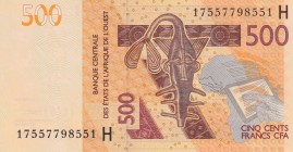 West African States, 500 Francs, 2012, UNC, p619Ha
'H'' Niger