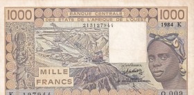 West African States, 1.000 Francs, 1984, XF, p707Kd
Senegal