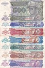 Zaire, 1-5-10-20-50 Nouveaux Zaires, 1993, (Total 7 banknotes)
1 Nouveau Zaire, XF; 5 Nouveaux Zaires, VF; 10 Nouveaux Zaires, VF(+); 20 Nouveaux Zai...