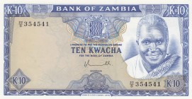 Zambia, 10 Kwacha, 1976, UNC, p22