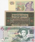 Mix Lot, UNC, (Total 3 banknotes)
East Caribbean 5 Dollars, 2008, p47a; Sweden 5 Kronor, 1978, p51d; Germany 10 Mark, 1920, p67a