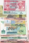 Mix Lot, UNC, (Total 10 banknotes)
Guinea-Bissau 50 Pesos, 1990; Mongolia 10 Tugrik, 2017; Indonesia 1.000 Rupiah, 2016; Cambodia 100 Riels, 2014; Mo...