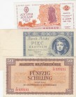 Mix Lot, (Total 3 banknotes)
Austria 50 Schillings, 1944, XF, p109; Russia 2 Rubles, 1986, UNC; Poland 2 Zlotych, 1930, XF, p72