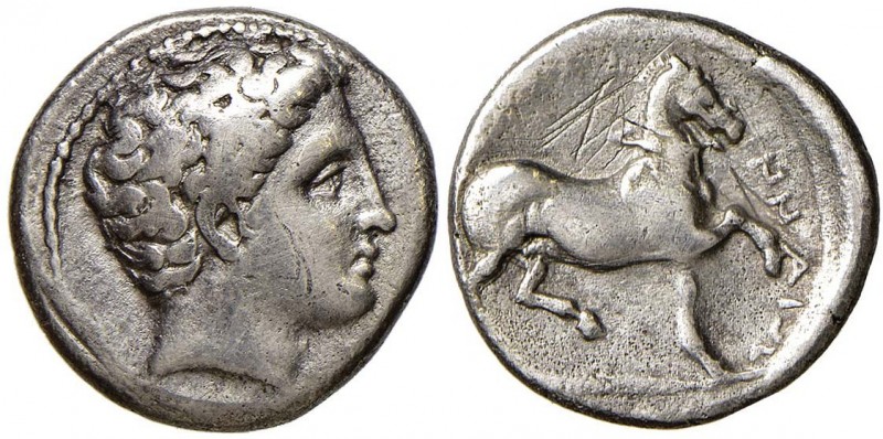 TESSAGLIA Phalanna Dracma (400-344 a.C.) Testa a d. - R/ Cavallo a d. - S.Cop. 1...