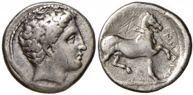 TESSAGLIA Phalanna Dracma (400-344 a.C.) Testa a d. - R/ Cavallo a d. - S.Cop. 199 AG (g 5,35) RR Graffi al R/
MB