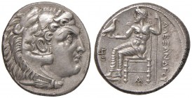 MACEDONIA Alessandro III (336-323 a.C.) Tetradramma (Macedonia) Testa di Alessandro a d. - R/ Zeus seduto a s. - Price manca AG (g 16,43)
SPL