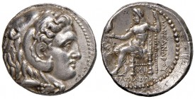 REGNO DI MACEDONIA Alessandro III (336-323 a.C.) Tetradramma (Babilonia) Busto a d. - R/ Zeus seduto a s. - Price 3719 e segg. AG (g 17,15) 
qSPL