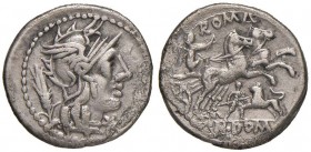 Domitia - Cn. Domitius - Denario (128 a.C.) Testa di Roma a d. - R/ La Vittoria su biga - B. 14; Cr. 261/1 AG (g 3,74)
qBB