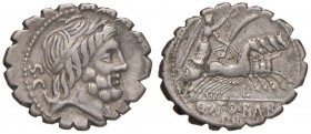 Antonia - Q. Antonius Balbus - Denario (83-82 a.C.) Testa di Giove a d. - R/ La Vittoria su quadriga a d. - B. 1; Cr. 364 AG (g 3,68)
qBB/BB