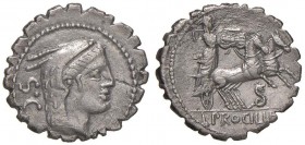 Procilia - L. Procilius - Denario (80 a.C.) Testa di Giunone Sospita a d. - R/ Giunone su biga a d. - B. 2; Cr. 379/2 AG (g 3,56)
BB+