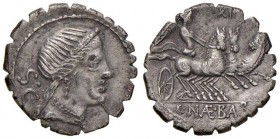 Naevia - C. Naevius Balbus - Denario (79 a.C.) Testa di Venere a d. - R/ La Vittoria su triga a d. - B. 6; Cr. 382/1 AG (g 3,76)
qBB