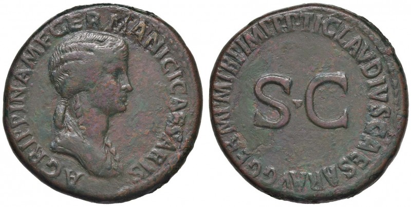 Agrippina (madre di Caligola) Sesterzio - Busto a d. - R/ SC nel campo - RIC (Cl...