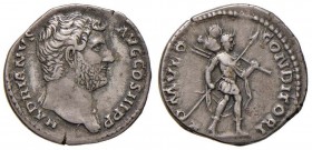 Adriano (117-138) Denario - Testa a d. - R/ Romolo andante a d. - RIC 266 AG (g 3,44) 
qSPL