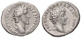 Antonino Pio (138-161) Denario - Testa a d. - R/ Testa di Marco Aurelio a d. - RIC 417 AG (g 3,30)
BB