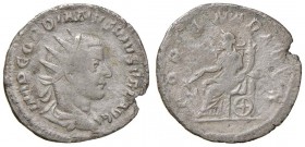 Gordiano III (238-244) Denario - Busto radiato a d. - R/ Roma seduta a s. - AG (g 2,66)
MB+