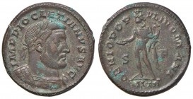 Diocleziano (284-305) Follis (Treviri) Testa laureata a d. - R/ Genio stante a s. - RIC 582 AE (g 11,00)
BB/qSPL