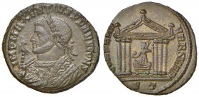 Massenzio (307-313) Follis (Ticinum) Busto laureato in abito consolare a s. - R/ Tempietto - RIC 103 AE (g 6,95)
SPL