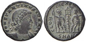 Costantino II (317-337) Follis - Busto laureato a d. - R/ Due soldati stanti - AE (g 1,17)
BB