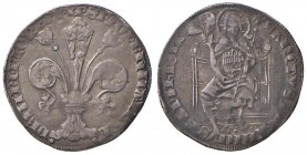 FIRENZE Repubblica - Grosso da 5 Gucciozzo di Ardingo Ricci, 1363 II semestre - Bernocchi 1719 AG (g 2,80) RR
BB