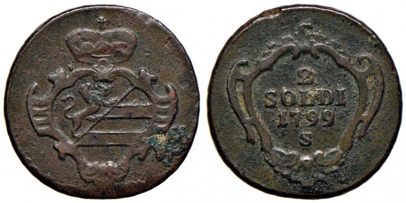 GORIZIA Francesco II (1792-1805) 2 Soldi 1799 - Gig. 8 CU (g 6,18)
qBB