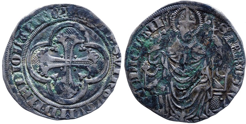 MILANO Gian Galeazzo Visconti (1385-1395) Grosso - MIR 119 AG (g 2,22) Macchie
...